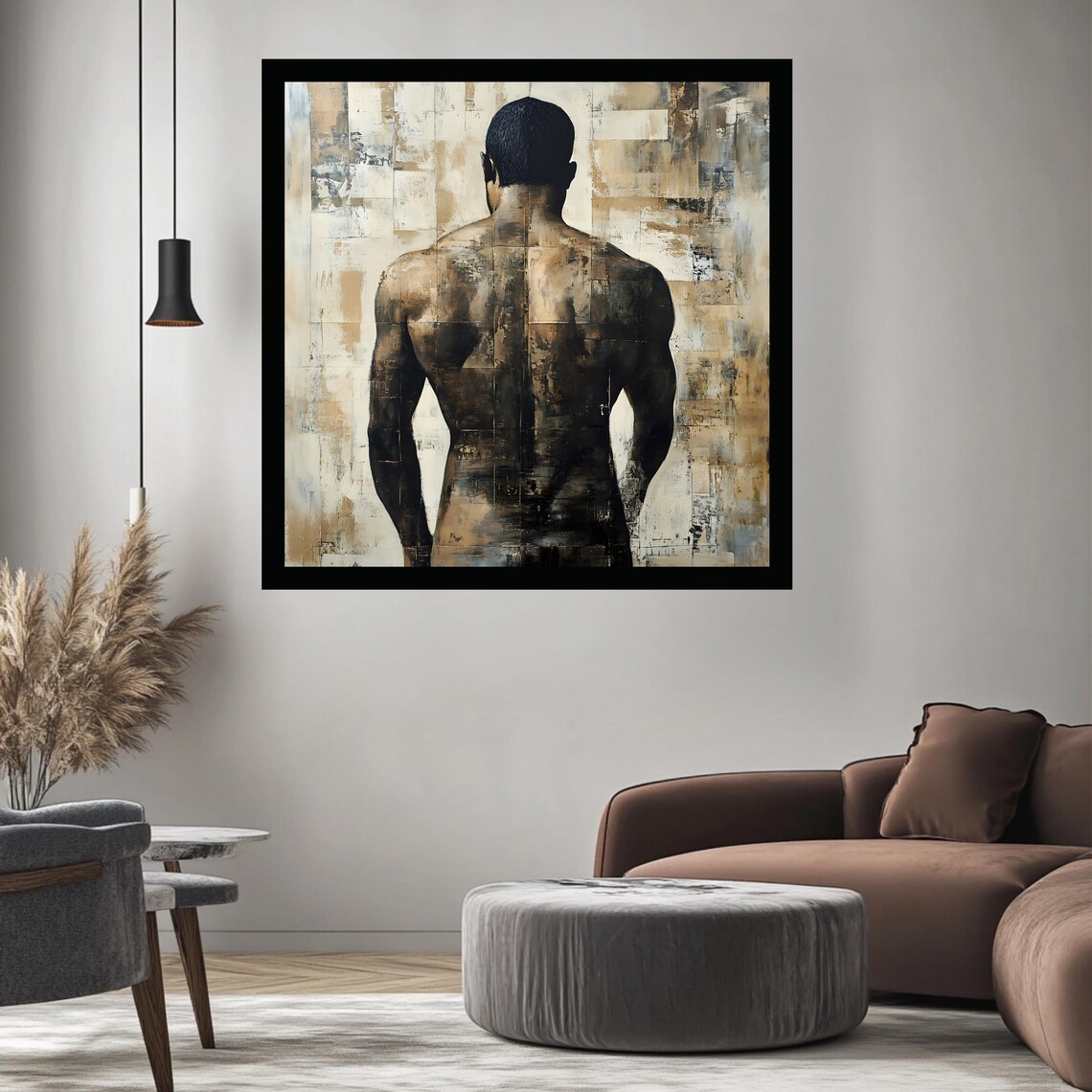 Masculine Abstract Nude Male, Stylish Gift - Image 4