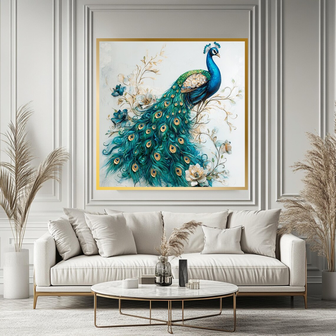 Vintage Peacock Wall Decor, Bird Lover Gift