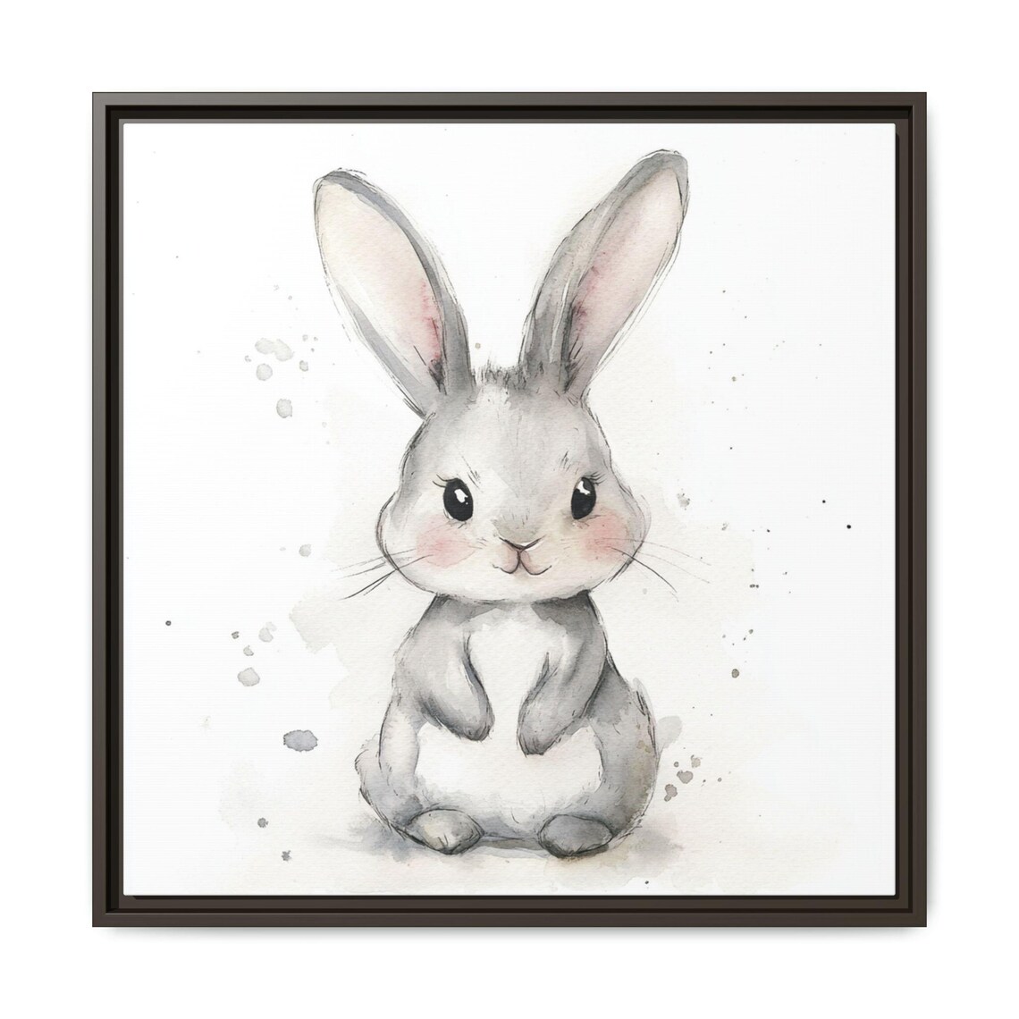 Cute Bunny Watercolor Animal Print, Nursery Decor - Image 5