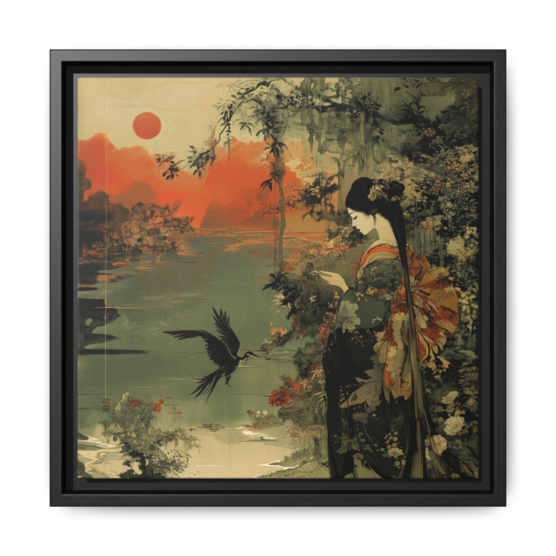 Japanese Art, Vintage Traditional Asian Decor - Image 5