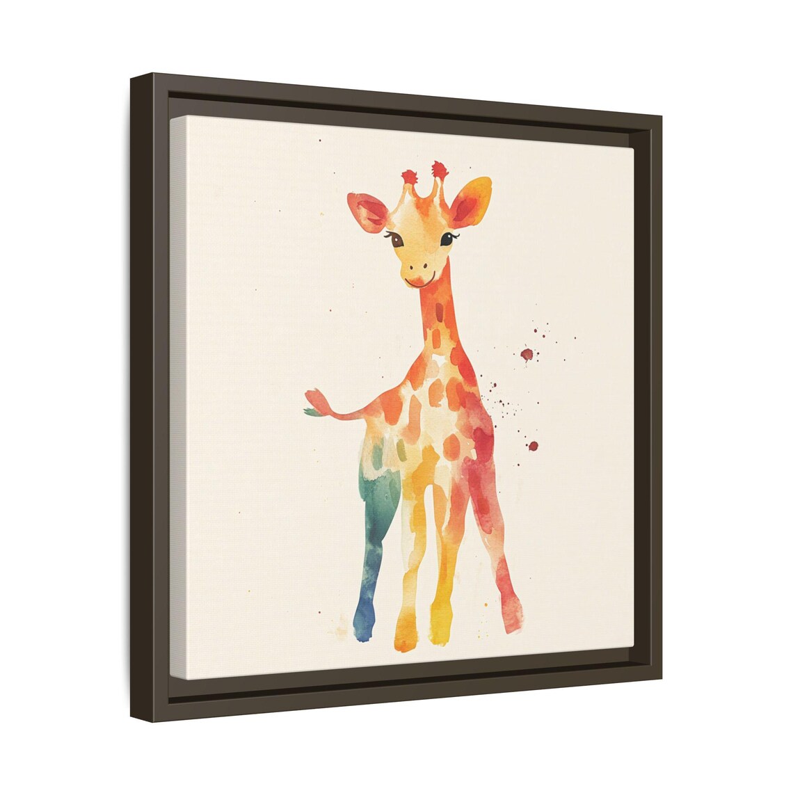 Baby Giraffe Watercolor Animal Print, Nursery Decor - Image 3