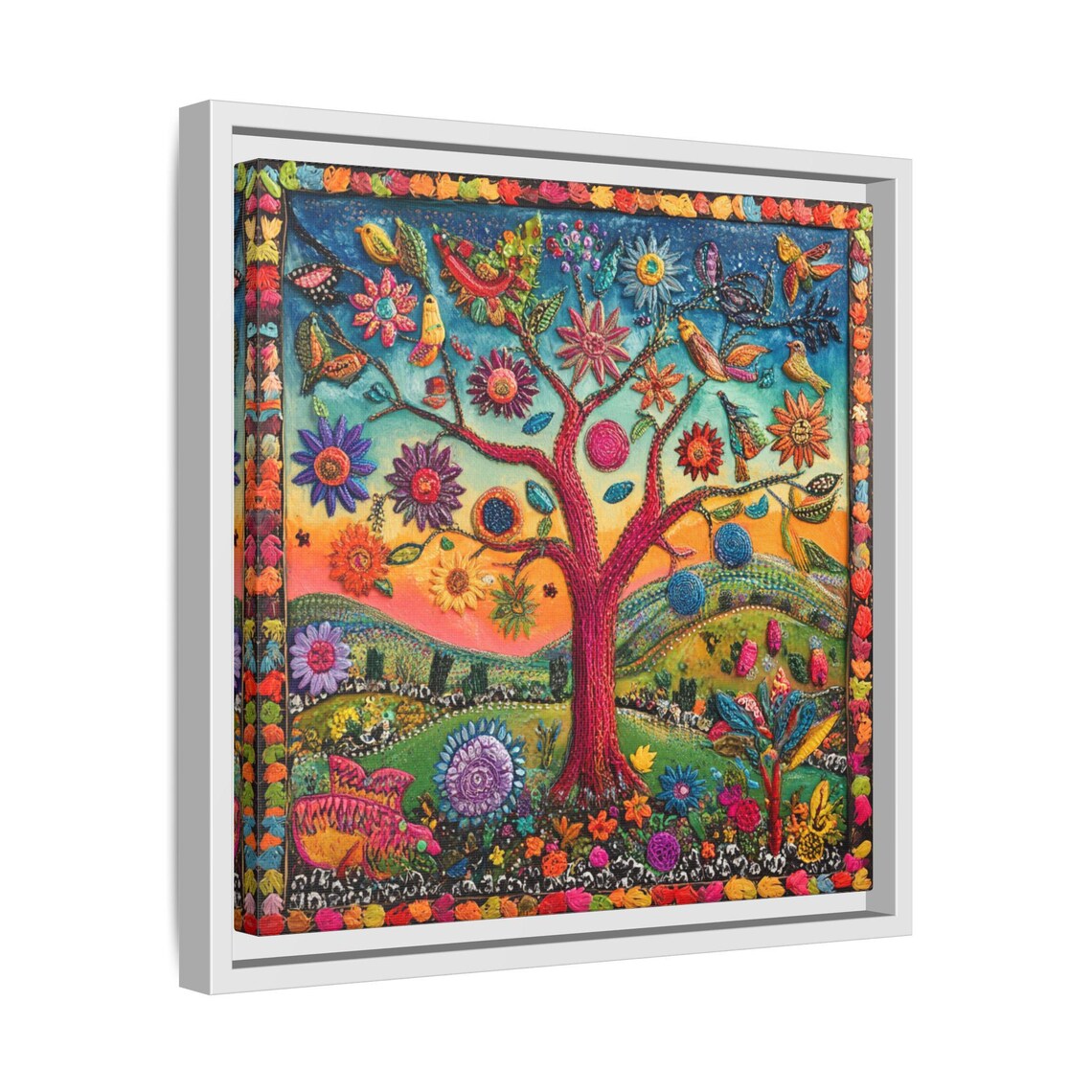 Mexican Folk Art Tree And Botanical Image - Image 4