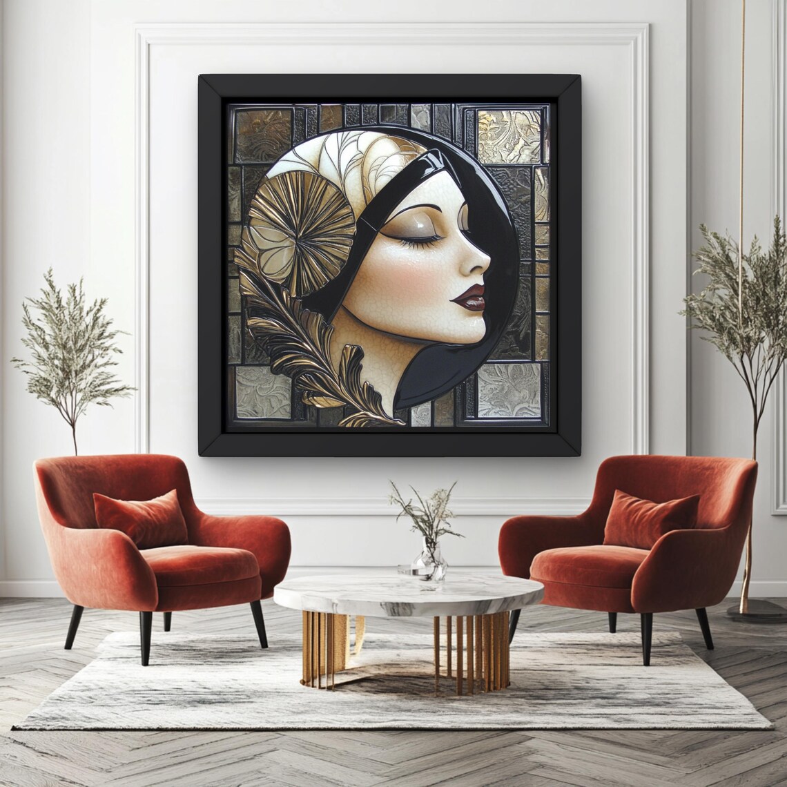 Art Deco Modern Home Decor, Elegant Gallery Piece