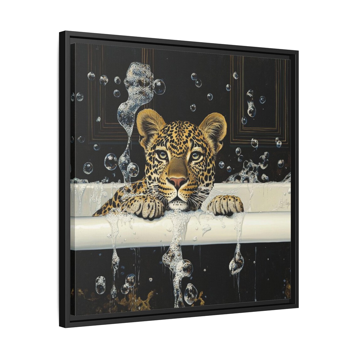 Leopard In Bubble Bath, Bathroom Decor Gift - Image 2