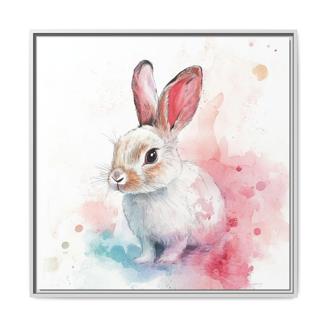 Bunny Watercolor Animal Print, Nursery Decor - Image 5
