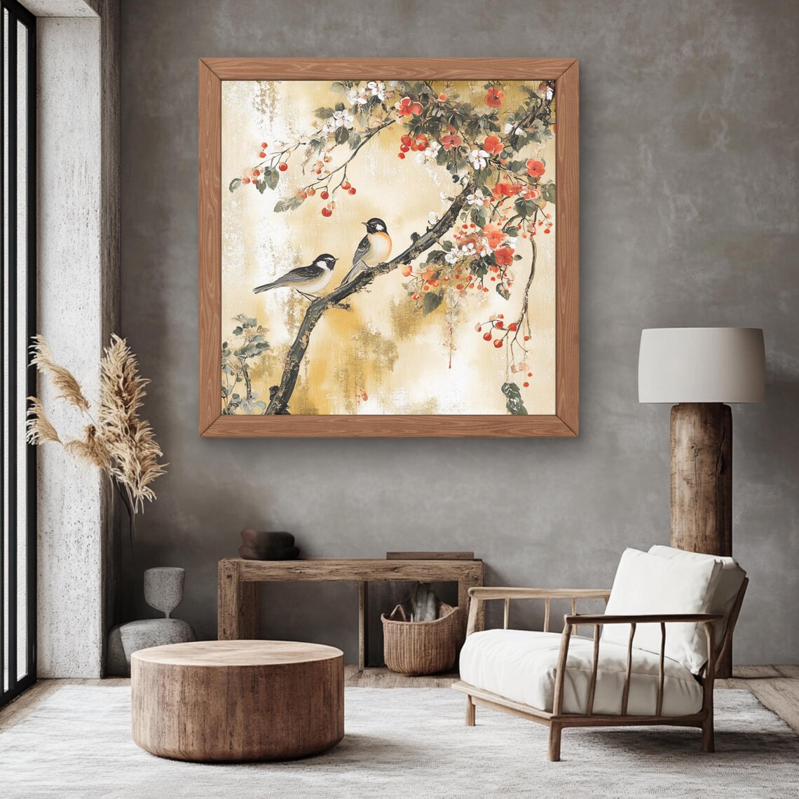 Chinoiserie Japandi Home Art, Colorful Portrait