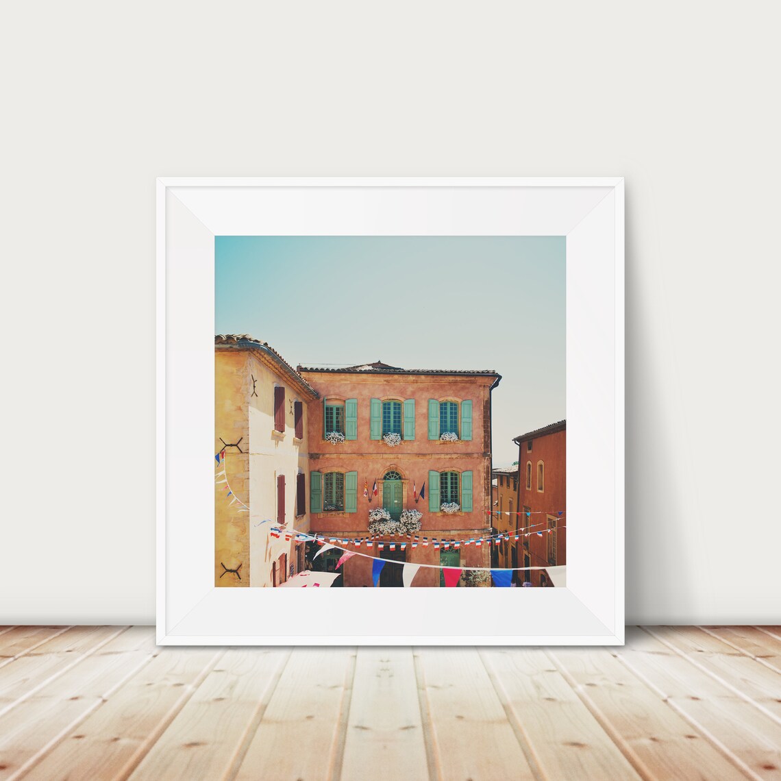 Roussillon Provence Print Coral Red French Architecture