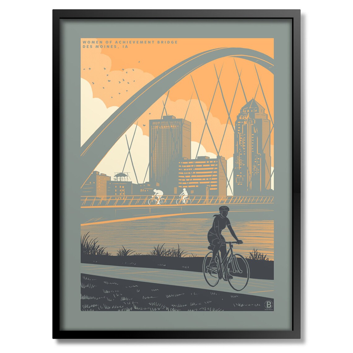 Women Of Achievement Bridge, Architecture Travel Poster