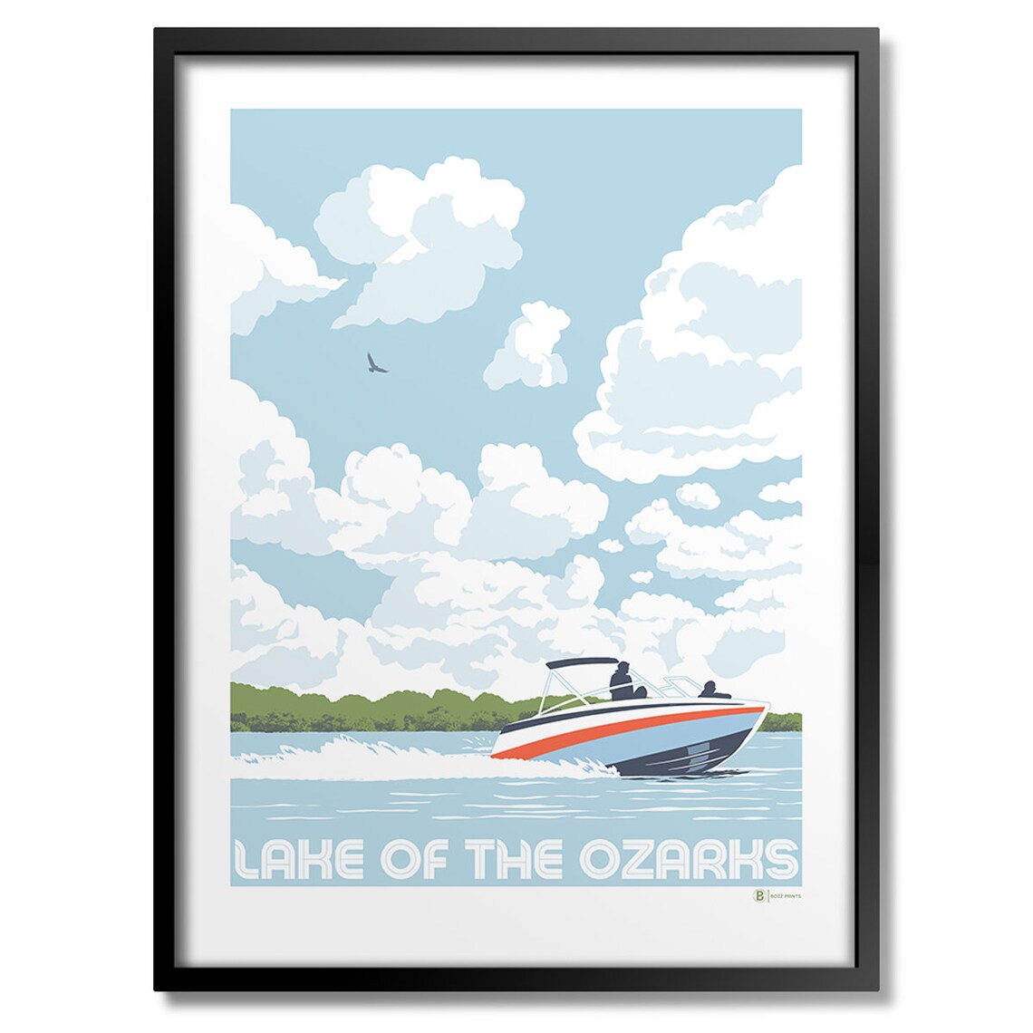 Lake of the Ozarks Sky Art Print, Nature Landscape