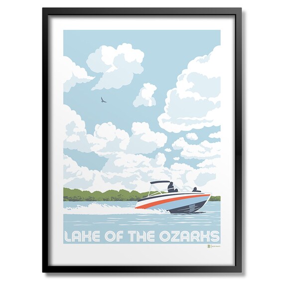 Lake of the Ozarks Sky Art Print, Nature Landscape
