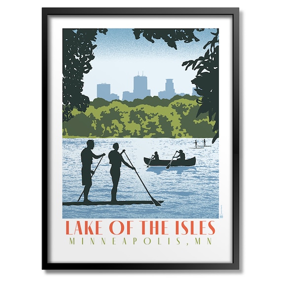 Lake Of The Isles Art Print, Nature Landscape