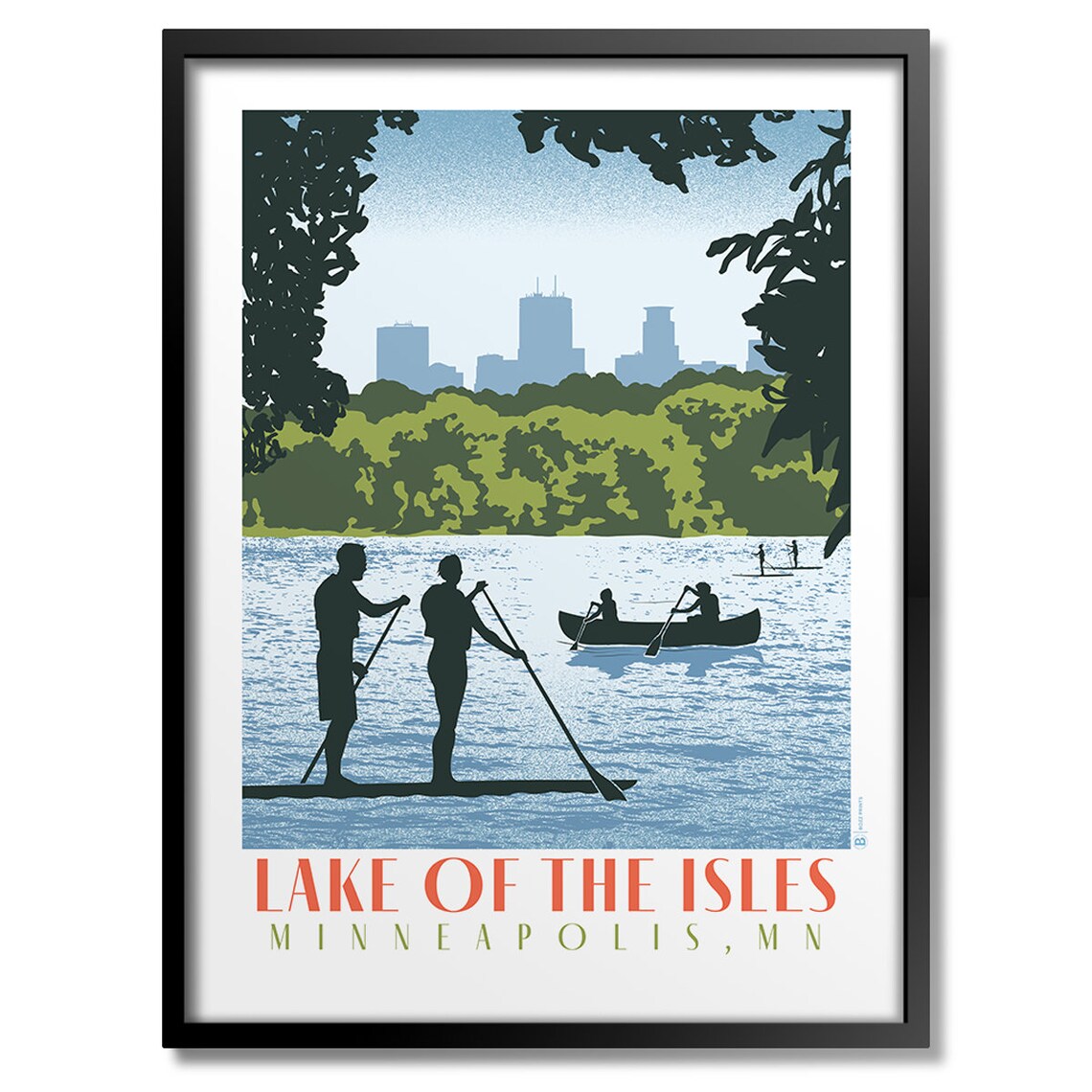 Lake Of The Isles Art Print, Nature Landscape