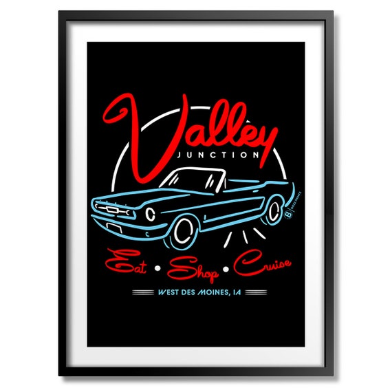 Valley Junction Eat Cruise Shop Print