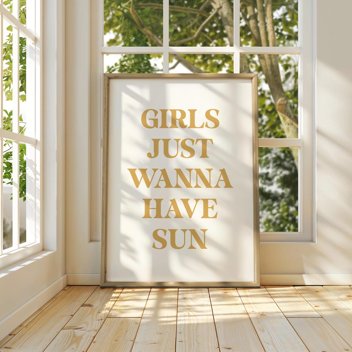 Girls Just Wanna Have Sun Print Girls Bedroom Nursery Decor Music Wall Art Summer Print Fun Kids Poster Bright And Fun Decor - Image 3