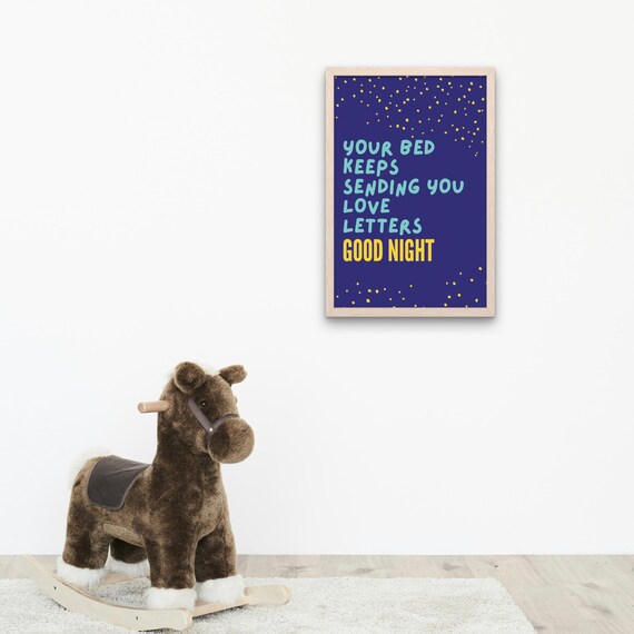 Sleep Inspirational Poster, Calming Bedroom Decor
