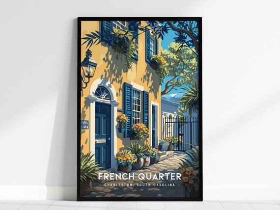 Charleston French Quarter Art Print, Southern Home Decor