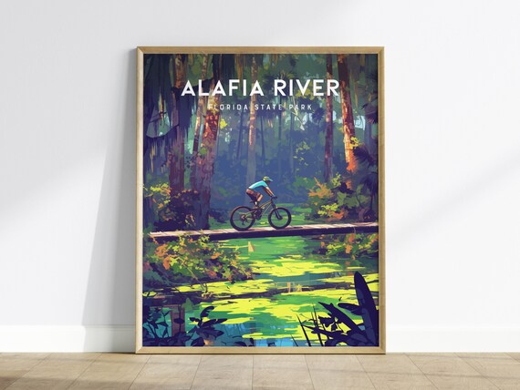 Alafia River State Park Mountain Biking Art Print