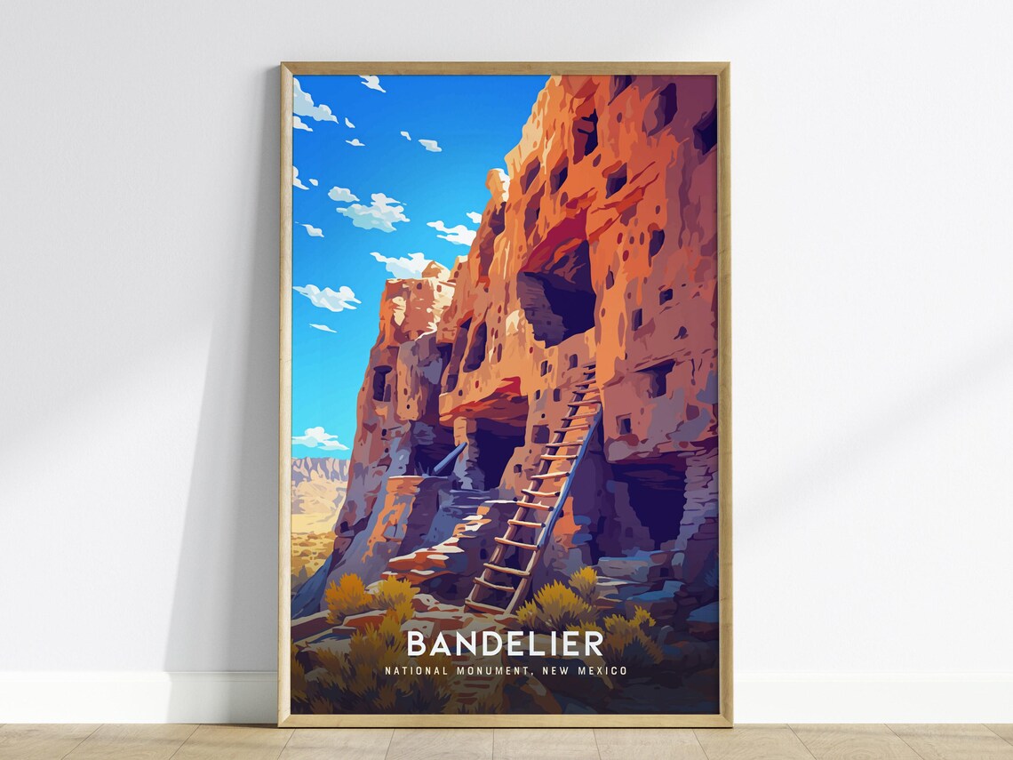 Bandelier National Monument New Mexico Travel Poster