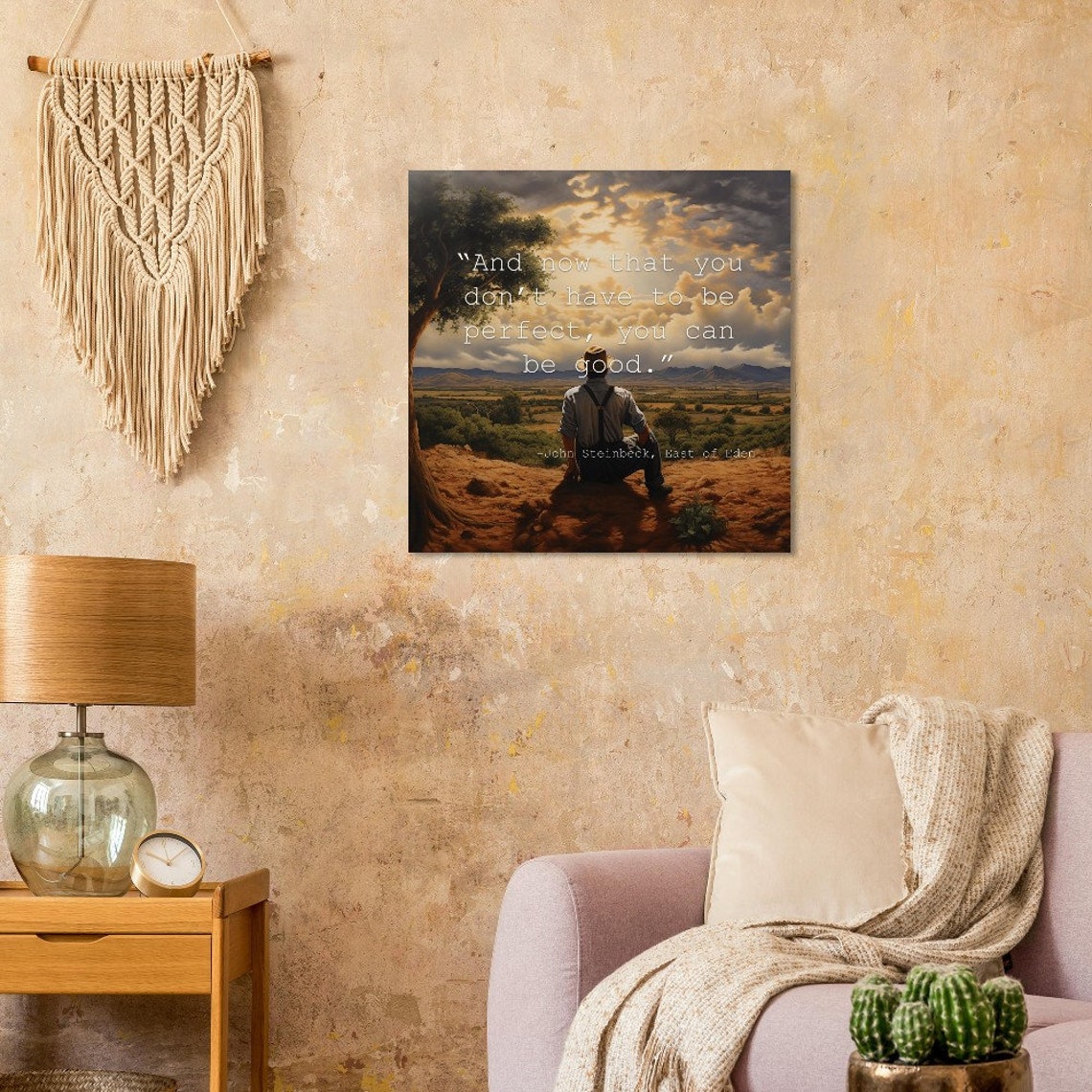 Steinbeck East of Eden You Can Be Good Quote Dramatic Sky Print - Image 3