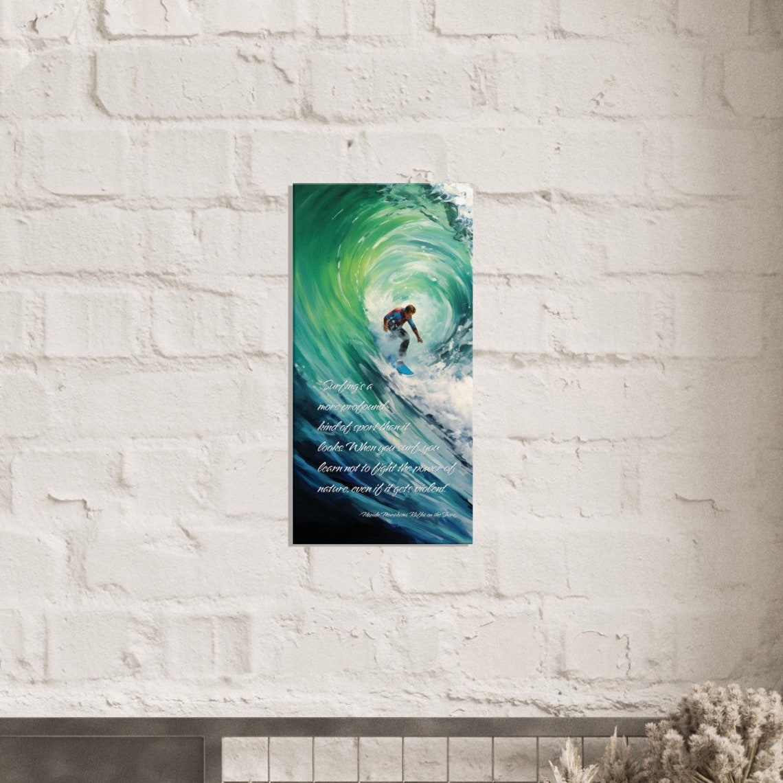 Surf Wall Art Print Surfboard Wall Art Long Narrow Wall Art Beach Art Ocean Art Coastal Art On - Image 3
