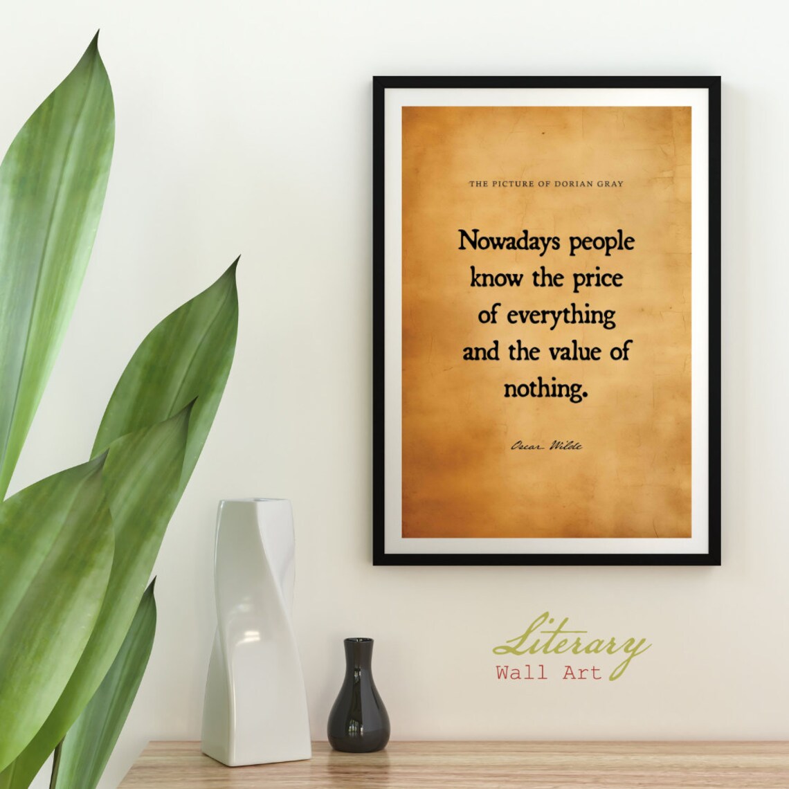 Oscar Wilde Quote, Vintage Book Art Print - Image 2