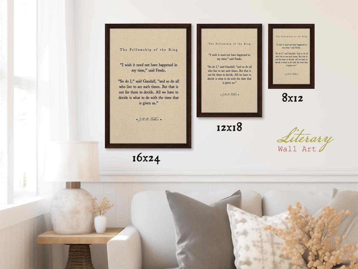 Lord Of The Rings Quote Art Print, Fantasy Books - Image 4