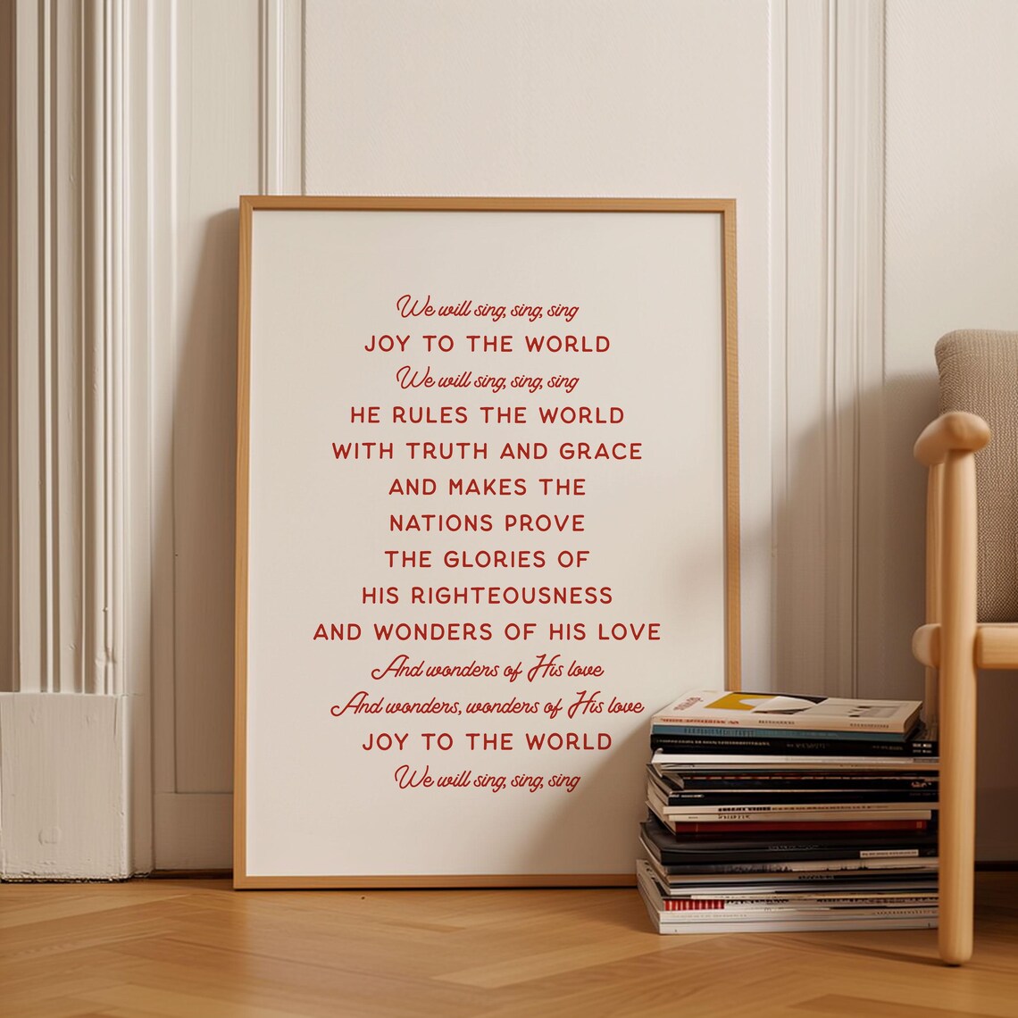 Joy To The World Christmas Lyrics Poster, Christian - Image 3