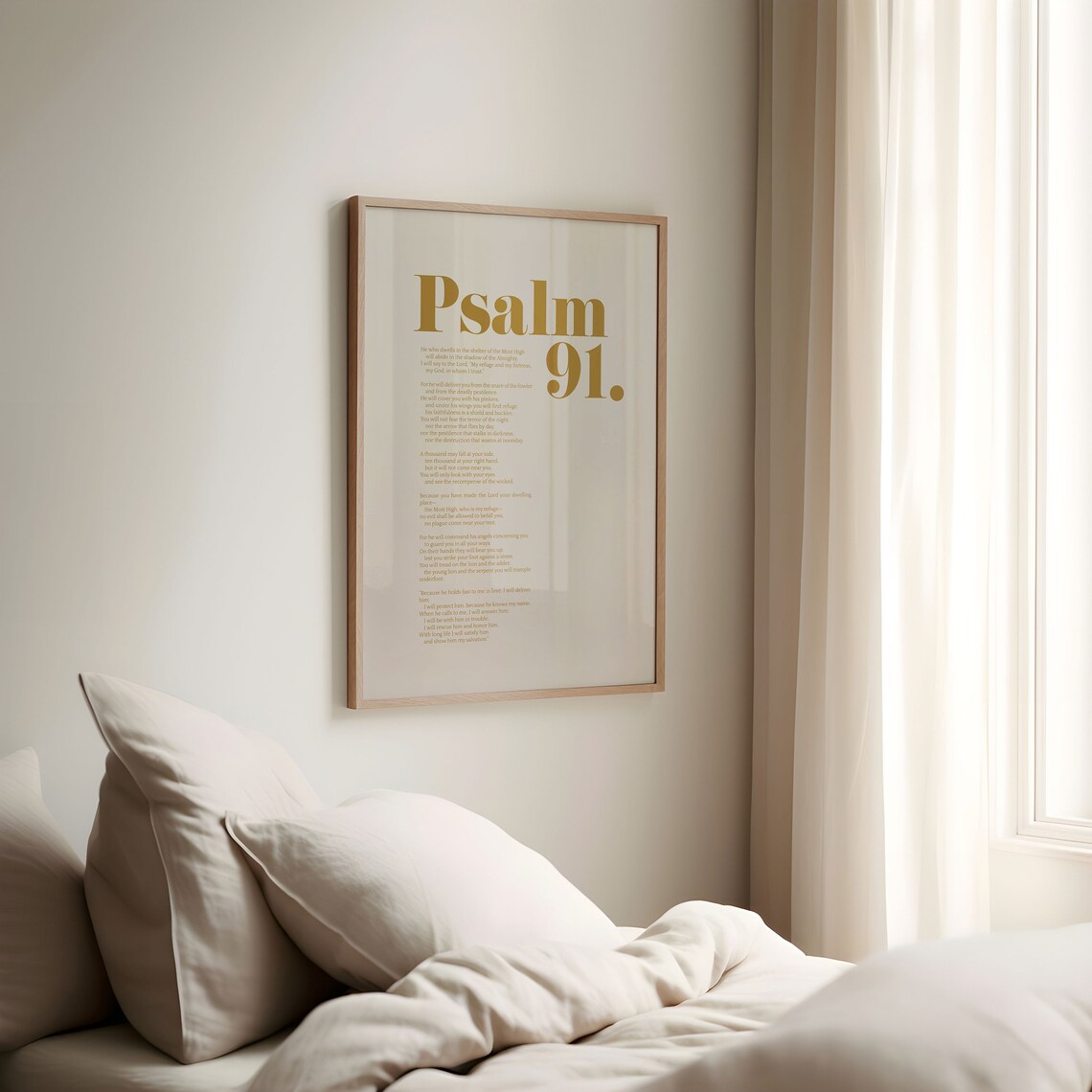 Psalm 91 Scripture Art, Minimalist Poster - Image 6
