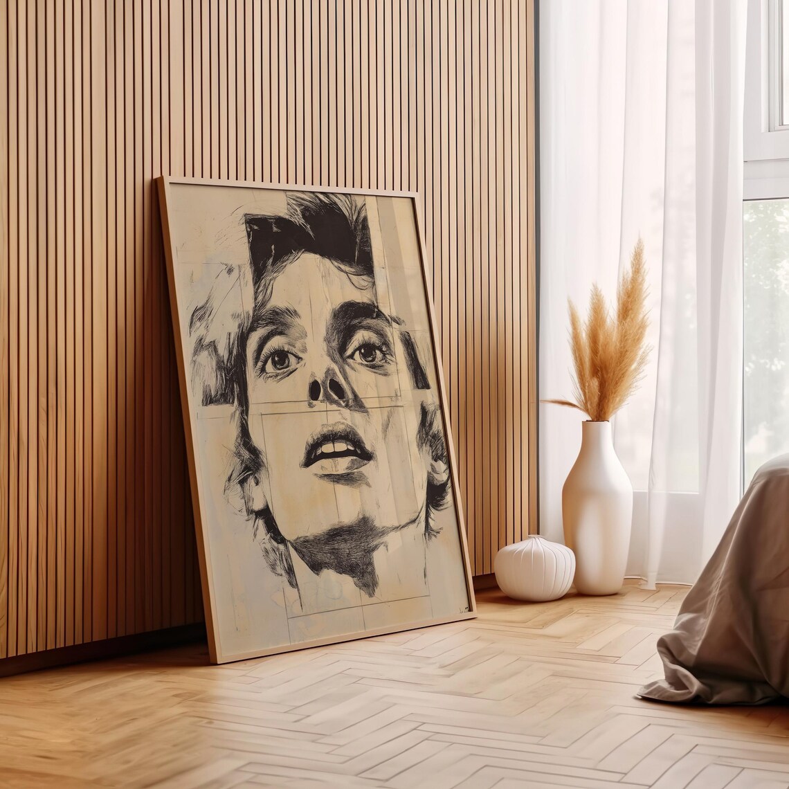 Shattered Perception Fragmented Portrait Sketch - Image 3