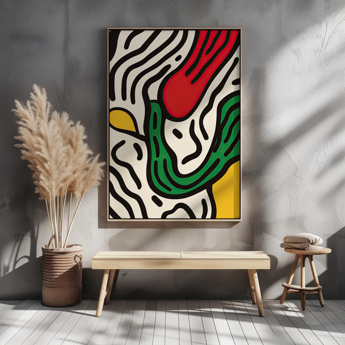 Energetic Flow Vibrant Abstract Flow Bold Organic Shapes And Lines Modern Wall Art Ai Generated Ai Art - Image 7