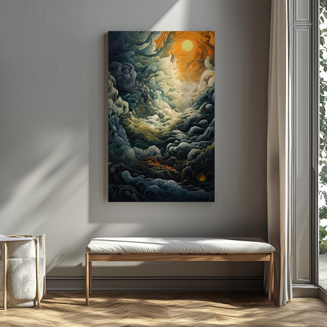 Celestial Convergence Surreal Art Print - Image 3