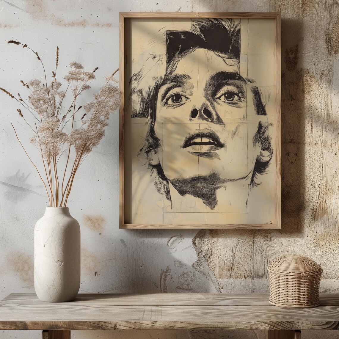 Shattered Perception Fragmented Portrait Sketch - Image 8
