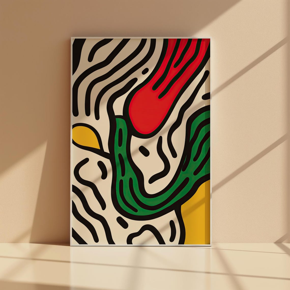 Energetic Flow Vibrant Abstract Flow Bold Organic Shapes And Lines Modern Wall Art Ai Generated Ai Art - Image 6