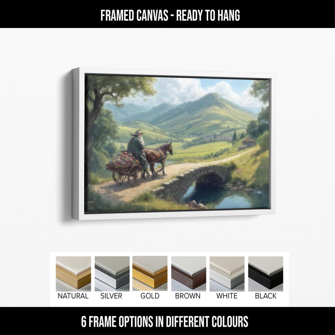 Arrival In The Shire Gandalf Print Lord Of The Rings Framed Lotr Lord Of The Rings Wall Art Tolkien - Image 3