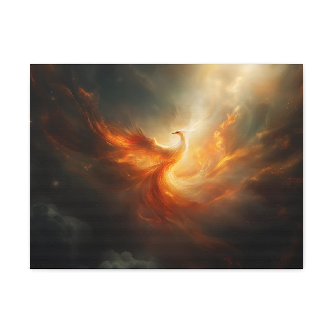 Phoenix Burst Print Landscape Modern Painting Fantasy Nature Rustic Wall Print Airbnb Art Wall Decor - Image 3