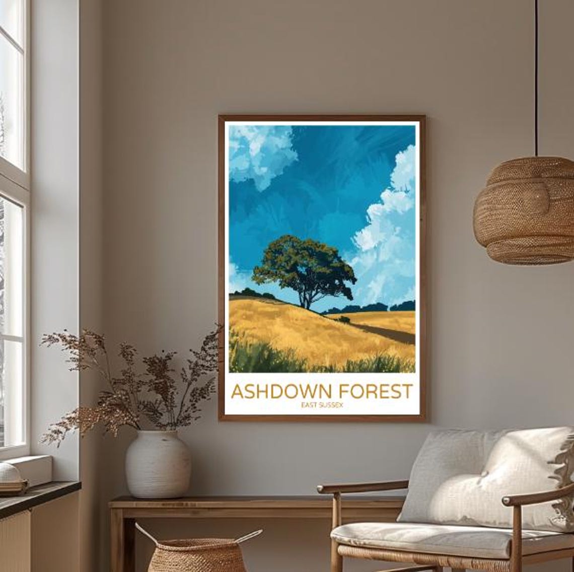 Ashdown Forest East Sussex Travel Poster Scenic Woodland Wall Art English Countryside Print Nature Landscape Decor - Image 3
