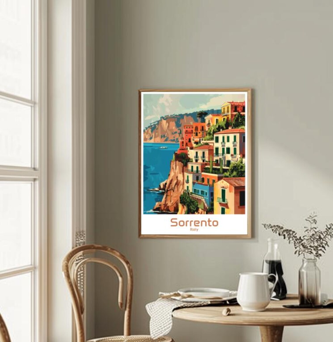 Sorrento Italy Amalfi Coast Cliffside Village Vintage Travel Poster - Image 2