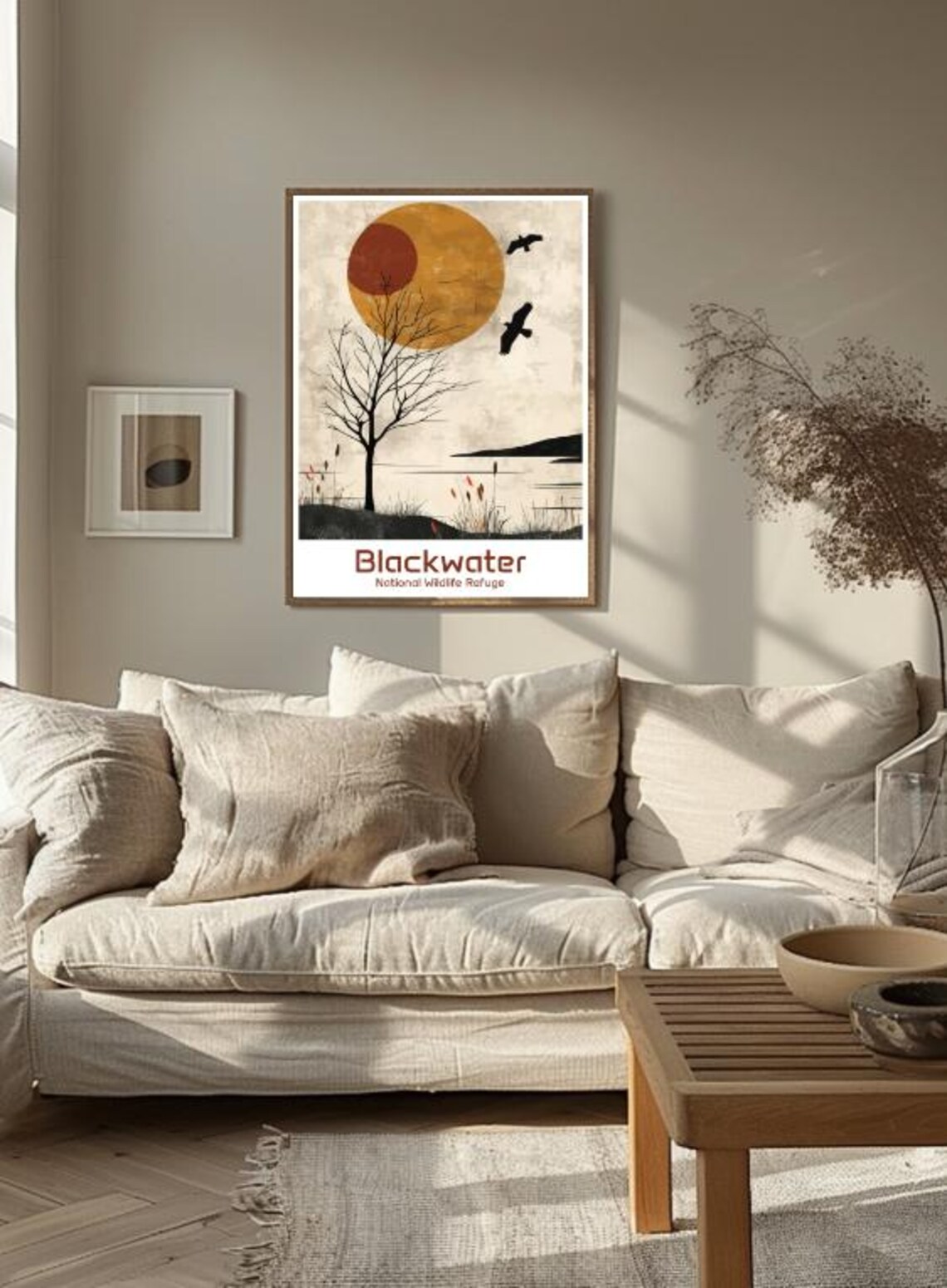 Blackwater National Wildlife Refuge Marsh Sunset Minimalist Art Poster - Image 3