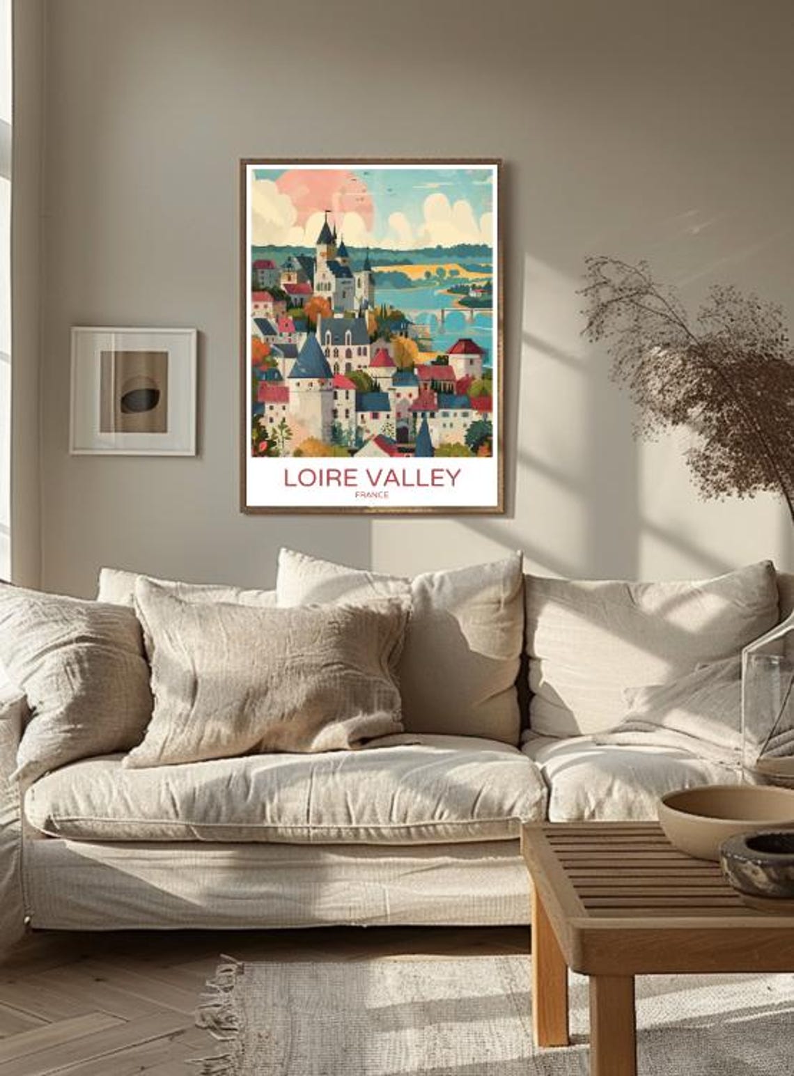 Loire Valley Travel Poster Scenic French Countryside Wall Art Chateau Vineyard Landscape Print France Nature Decor - Image 3