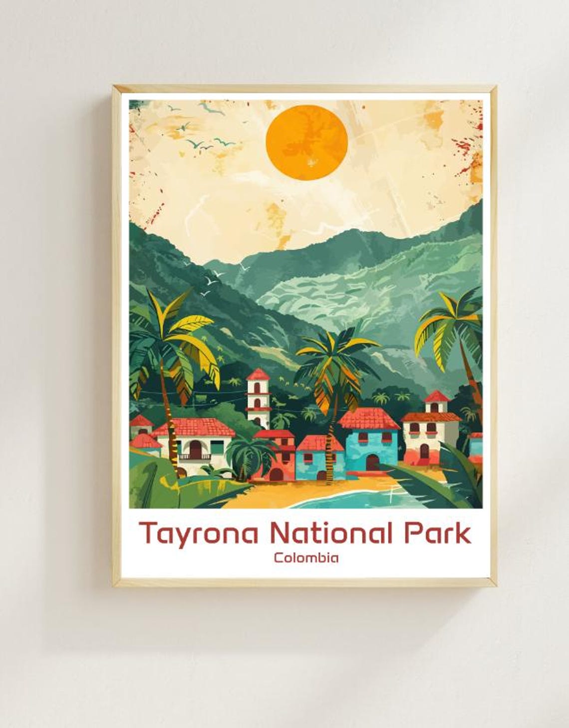 Tayrona National Park Tropical Beach Village Colombia Poster