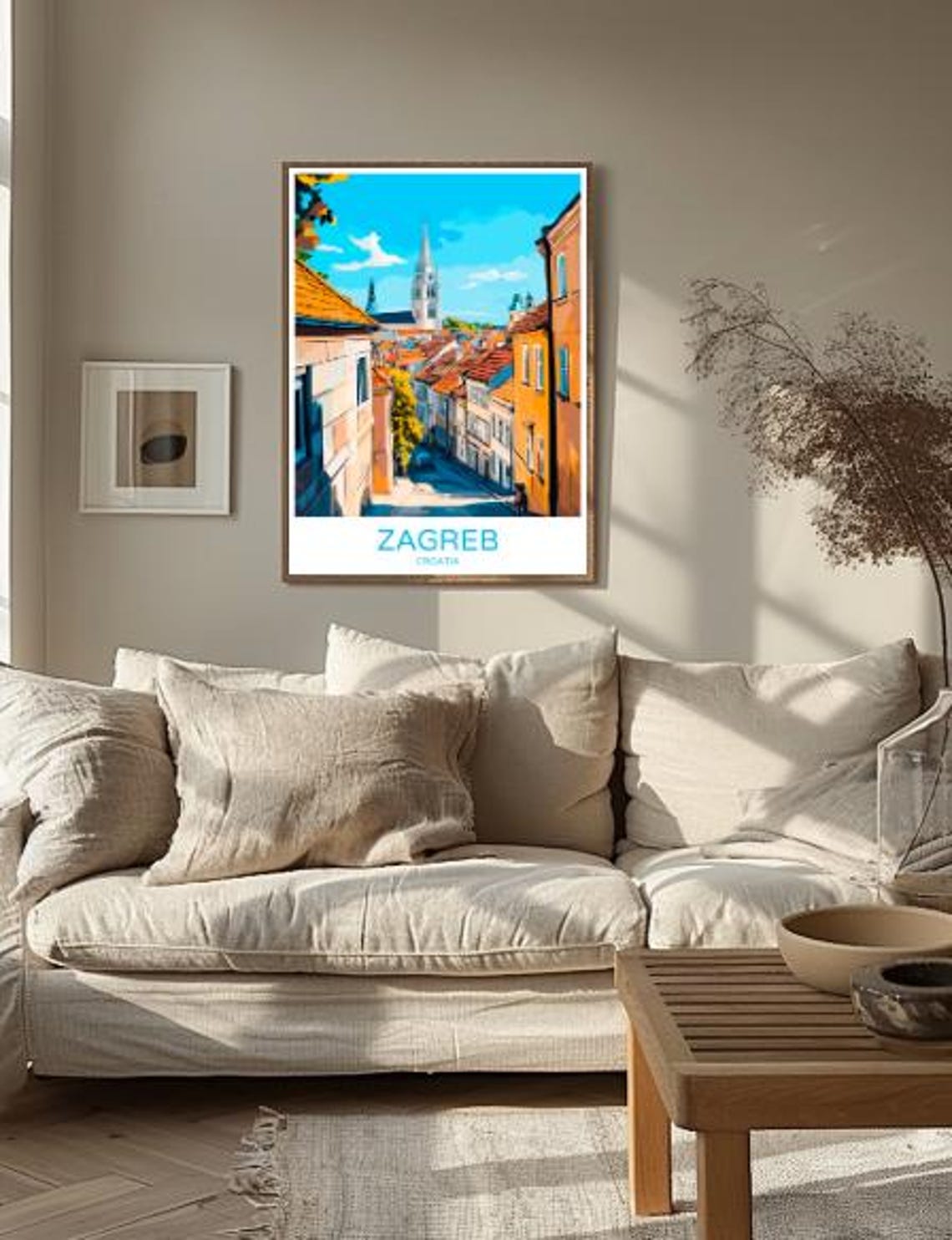 Zagreb Croatia Travel Poster Charming Wall Art Of Historic Cityscape And Landmarks Croatian City Print European Decor - Image 2