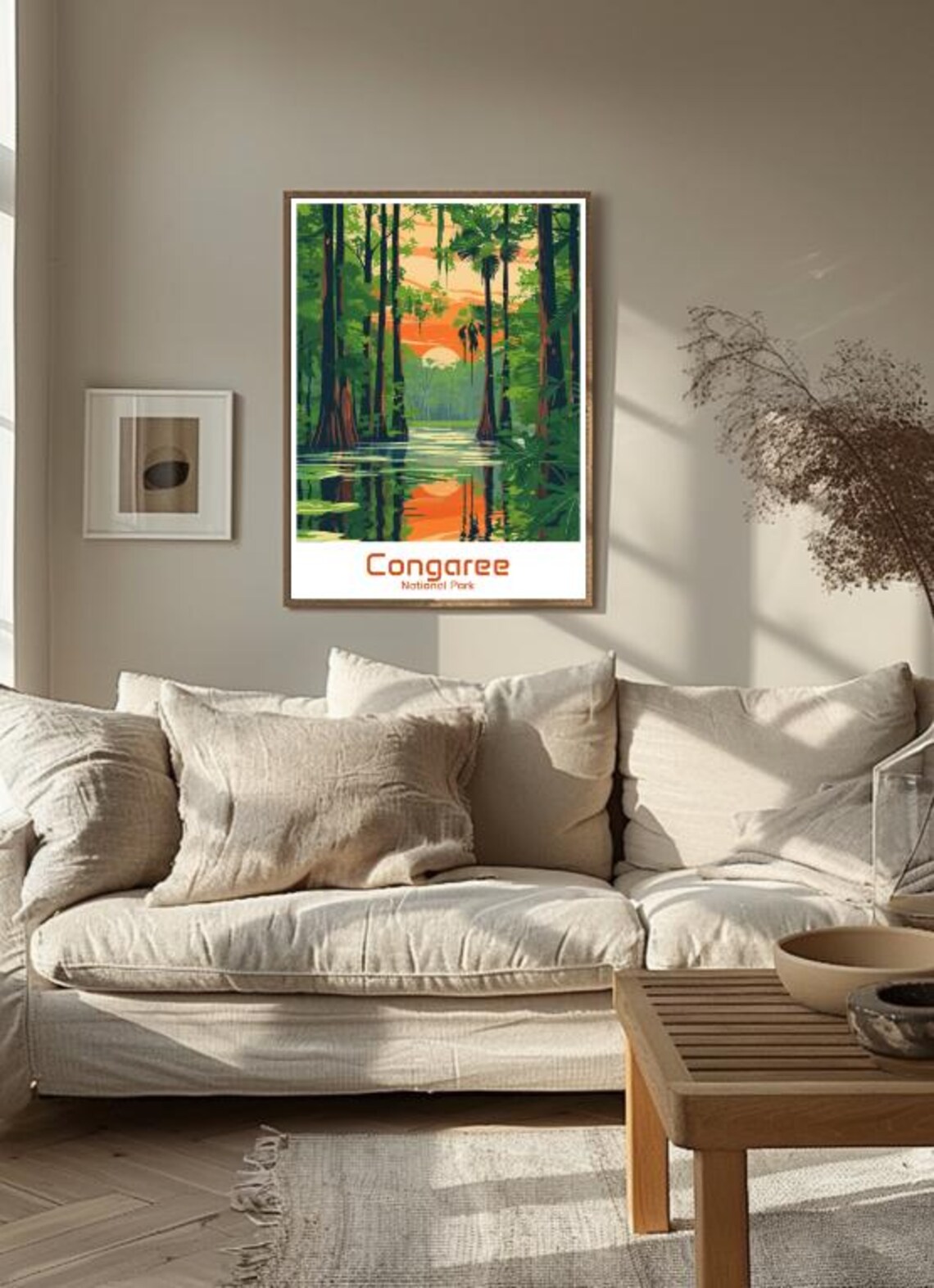 Congaree National Park Travel Postersouth Carolina Swamp Wall Art Nature Landscape Print Hiking Adventure Decor Usa Travel Gift - Image 3