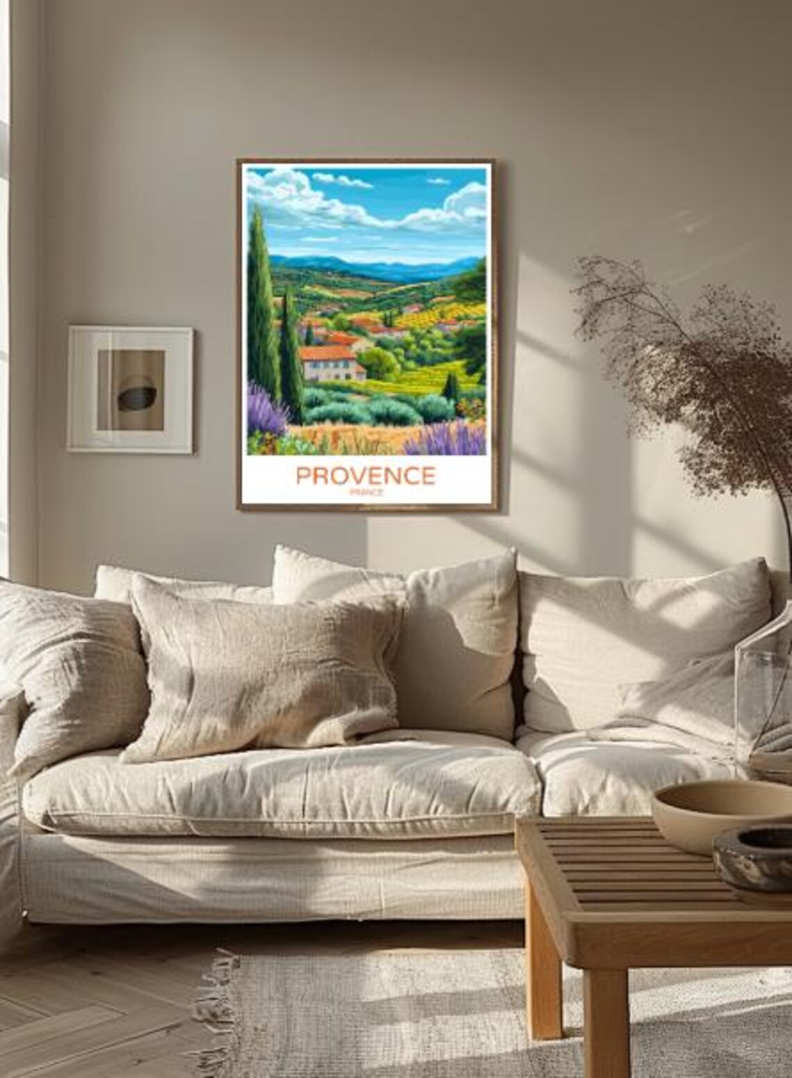 Provence France Travel Poster Lavender Fields Village Countryside View - Image 2