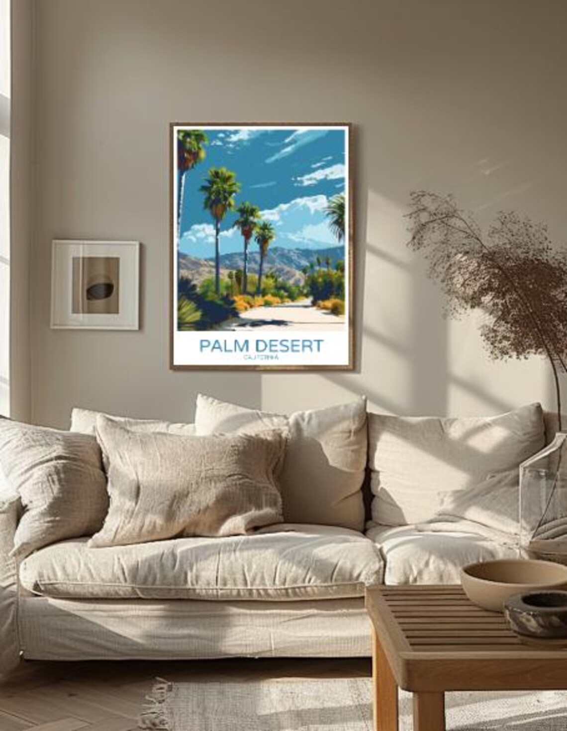 Palm Desert California Travel Poster Scenic Wall Art Of Desert Landscape And Palm Trees Nature Print Southwest Decor Travel Gift - Image 2