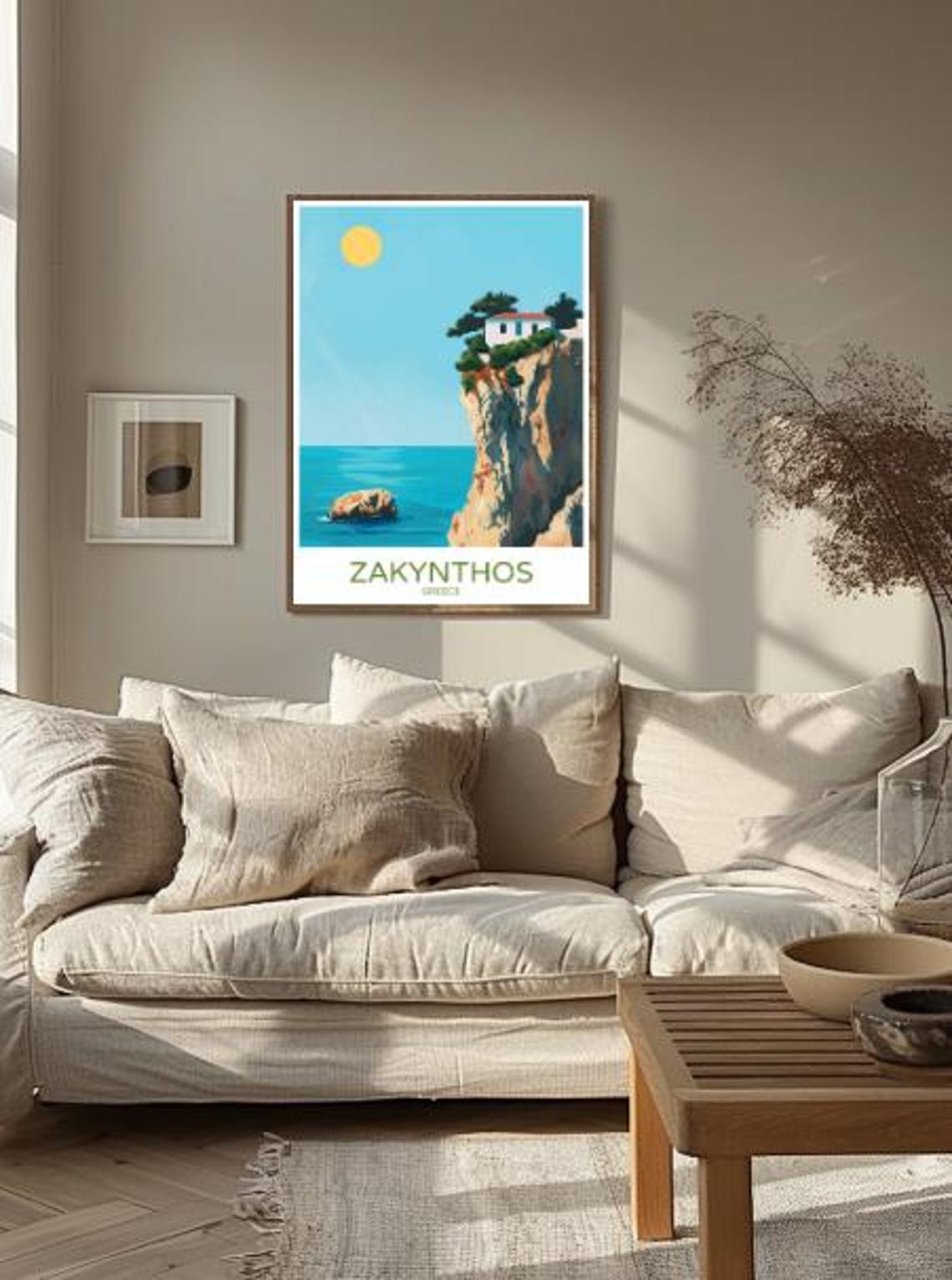 Zakynthos Greece Cliffside Coast Mediterranean Travel Poster - Image 2