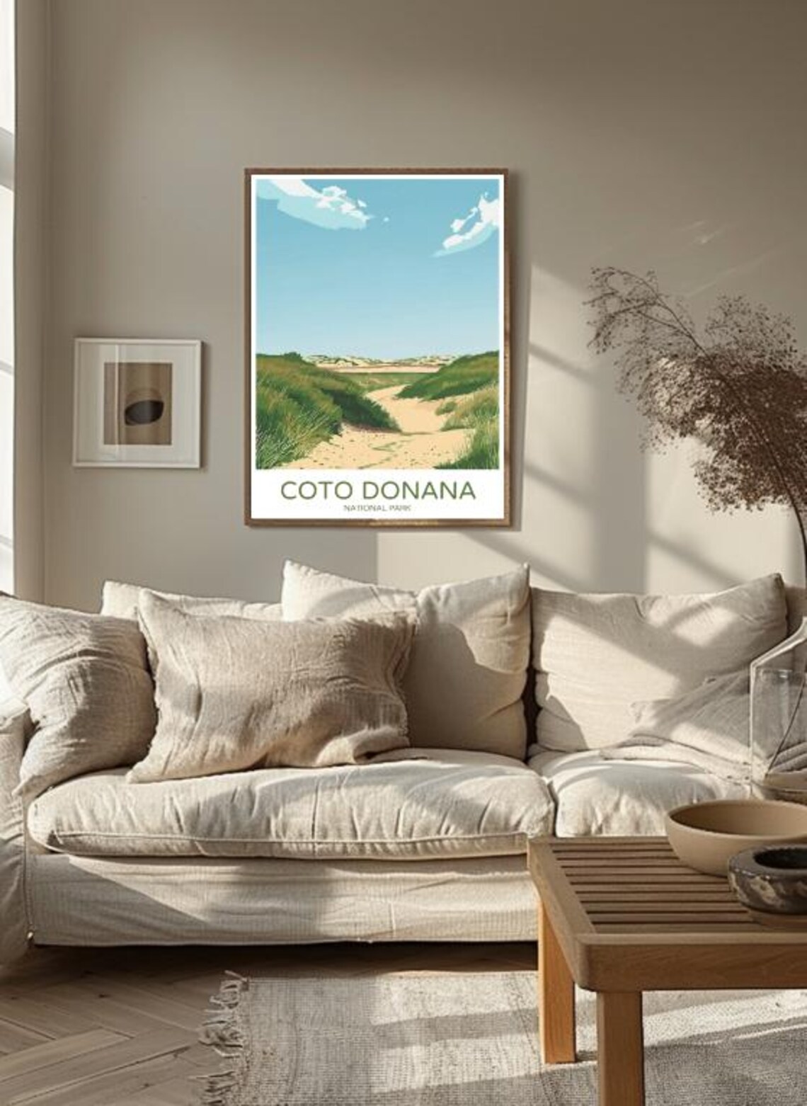 Coto Donana National Park Coastal Dunes Travel Illustration Poster - Image 3