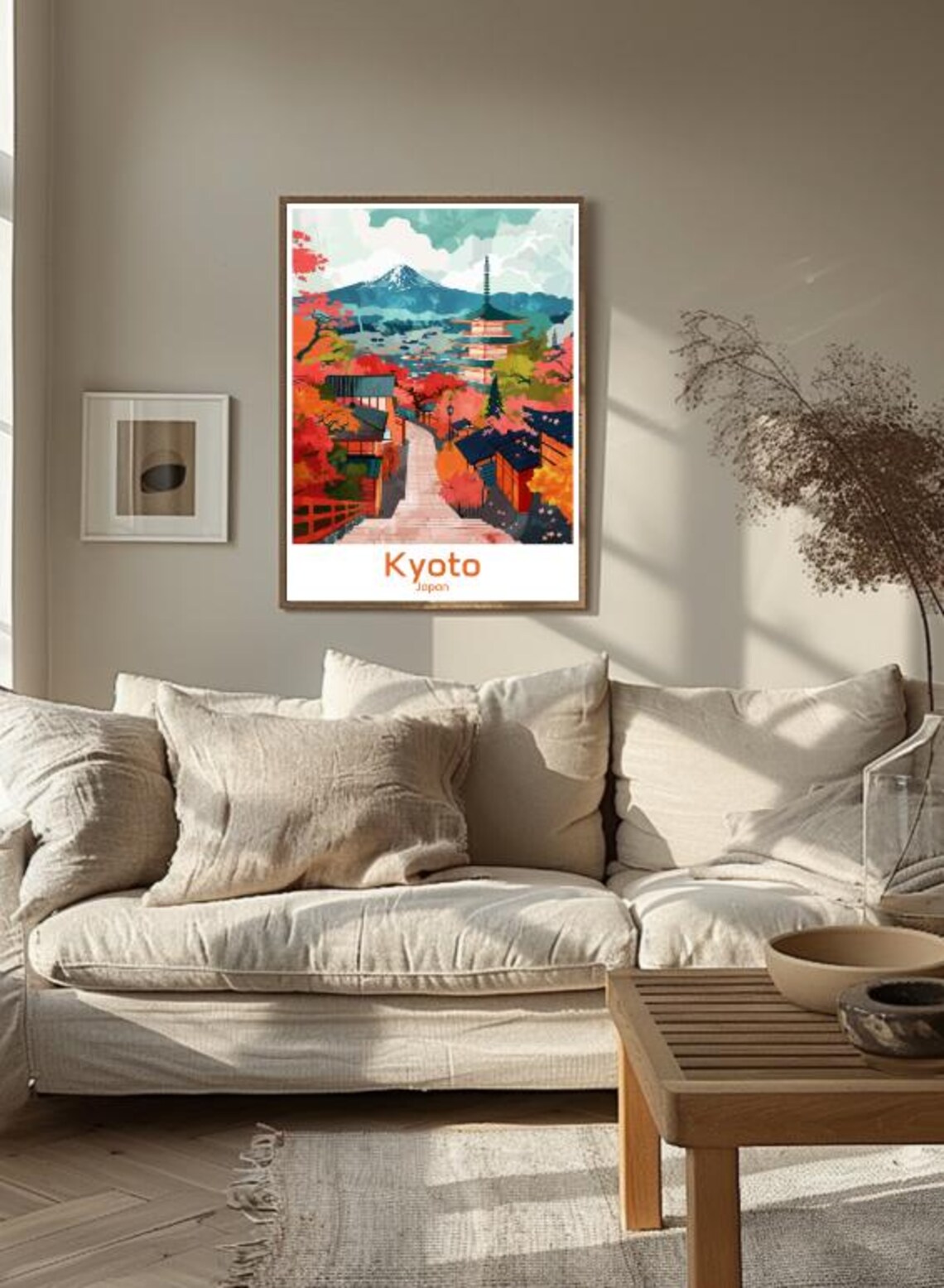 Kyoto Japan Yasaka Pagoda and Mount Fuji in Autumn Colors Poster - Image 3