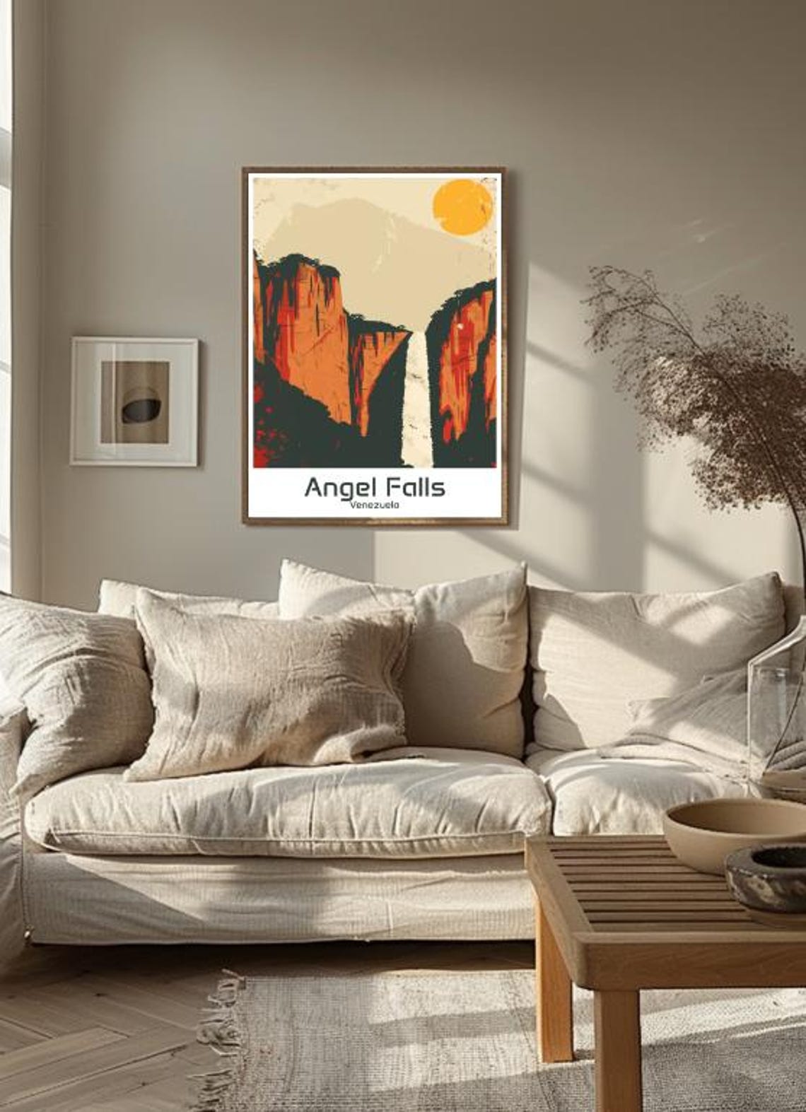 Angel Falls Venezuela Travel Poster Tropical Waterfall Jungle Scenery - Image 3