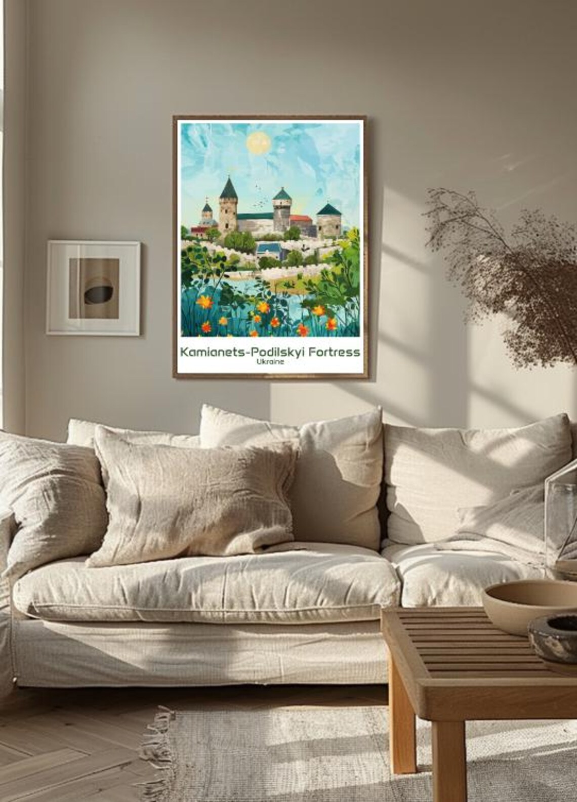 Kamianets Podilskyi Fortress Ukraine Castle Illustration Poster - Image 3