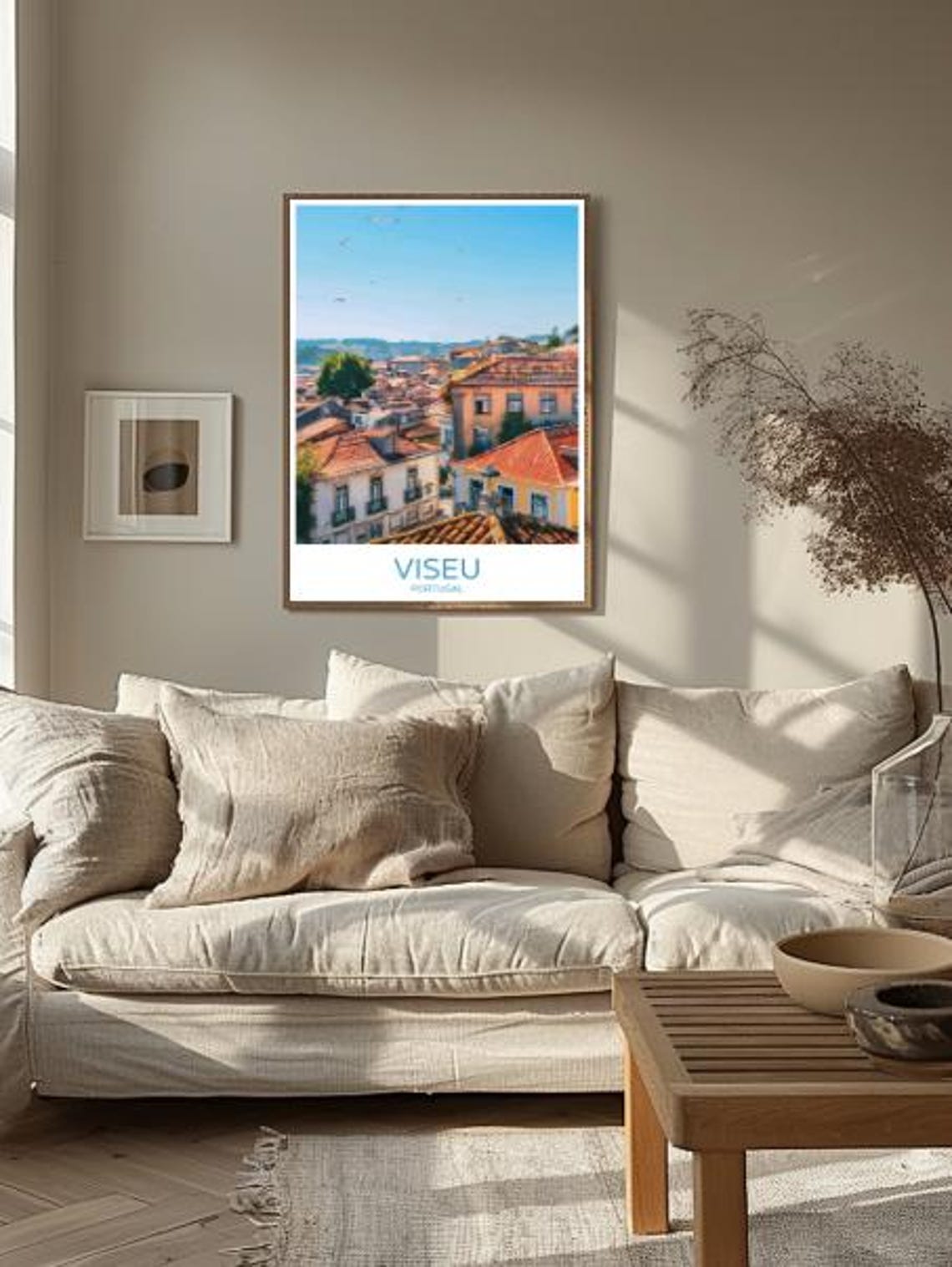 Viseu Portugal Travel Poster Historic Cityscape Wall Art Portuguese Landscape Print Viseu Decor Portuguese Town Art - Image 2